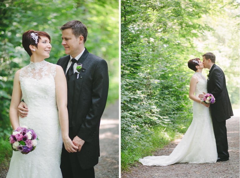 Das Hochzeits-Paar beim Paarshooting in Lachen SZ, in der nähe des Restaurants Marina.