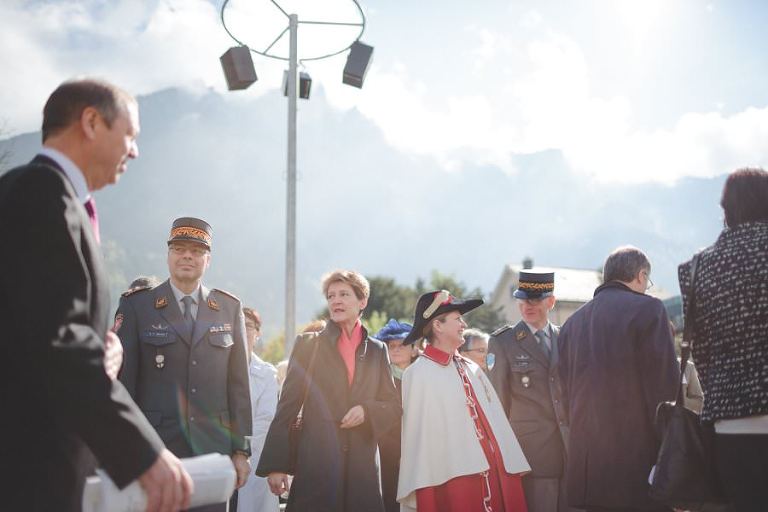 Bundesräti Simonetta Sommaruga bei der Glarner Landsgemeinde 2014.